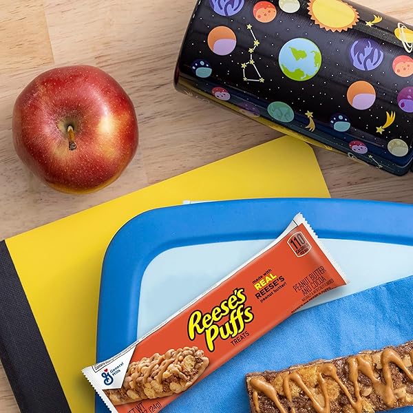 REESE’S PUFFS CEREAL TREAT BARS, PEANUT BUTTER AND COCOA, SNACK BARS, 8 CT, 6.8 OZ