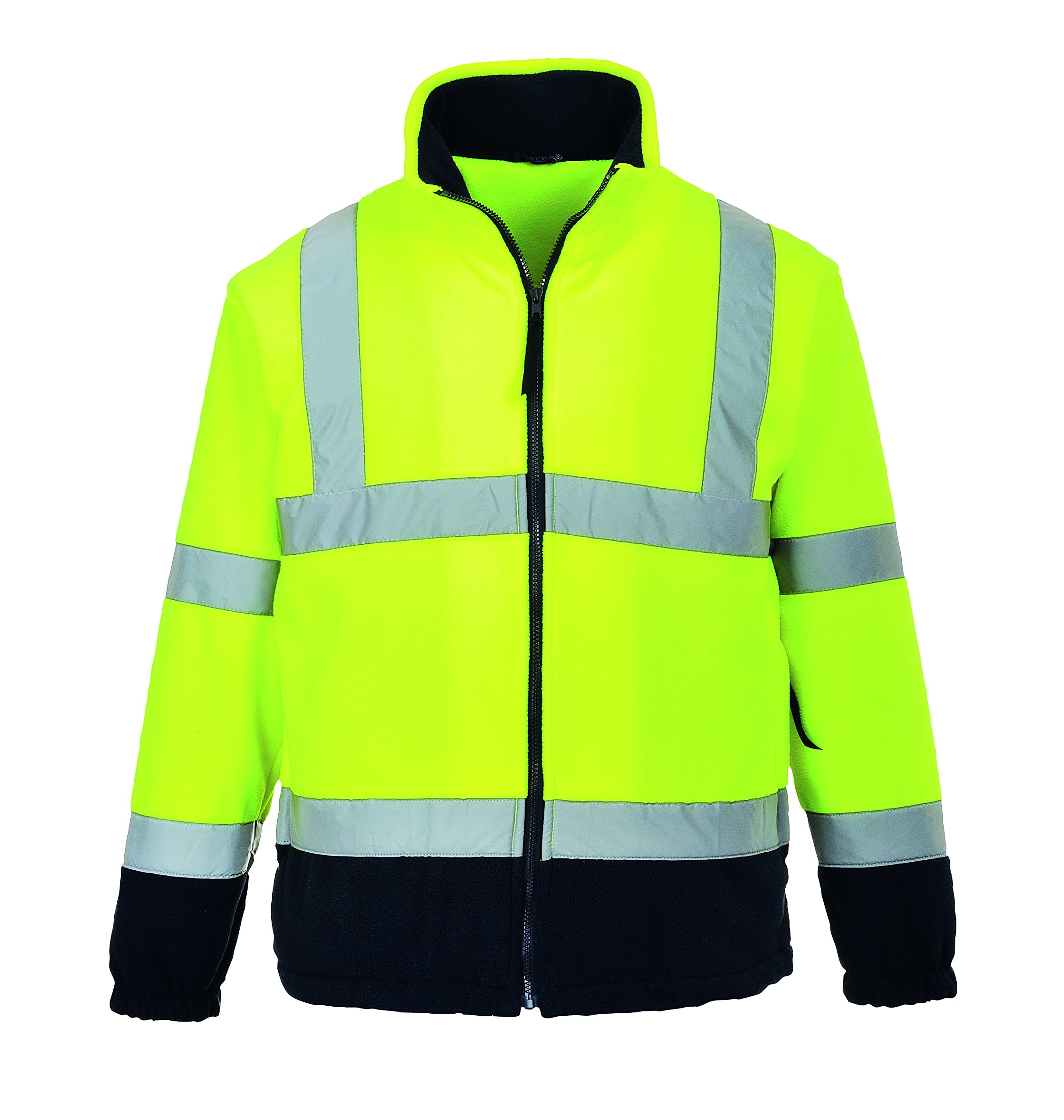 Portwest Hi-Vis Two Tone Fleece, Size: M, Colour: Yellow/Navy, F301YNRM