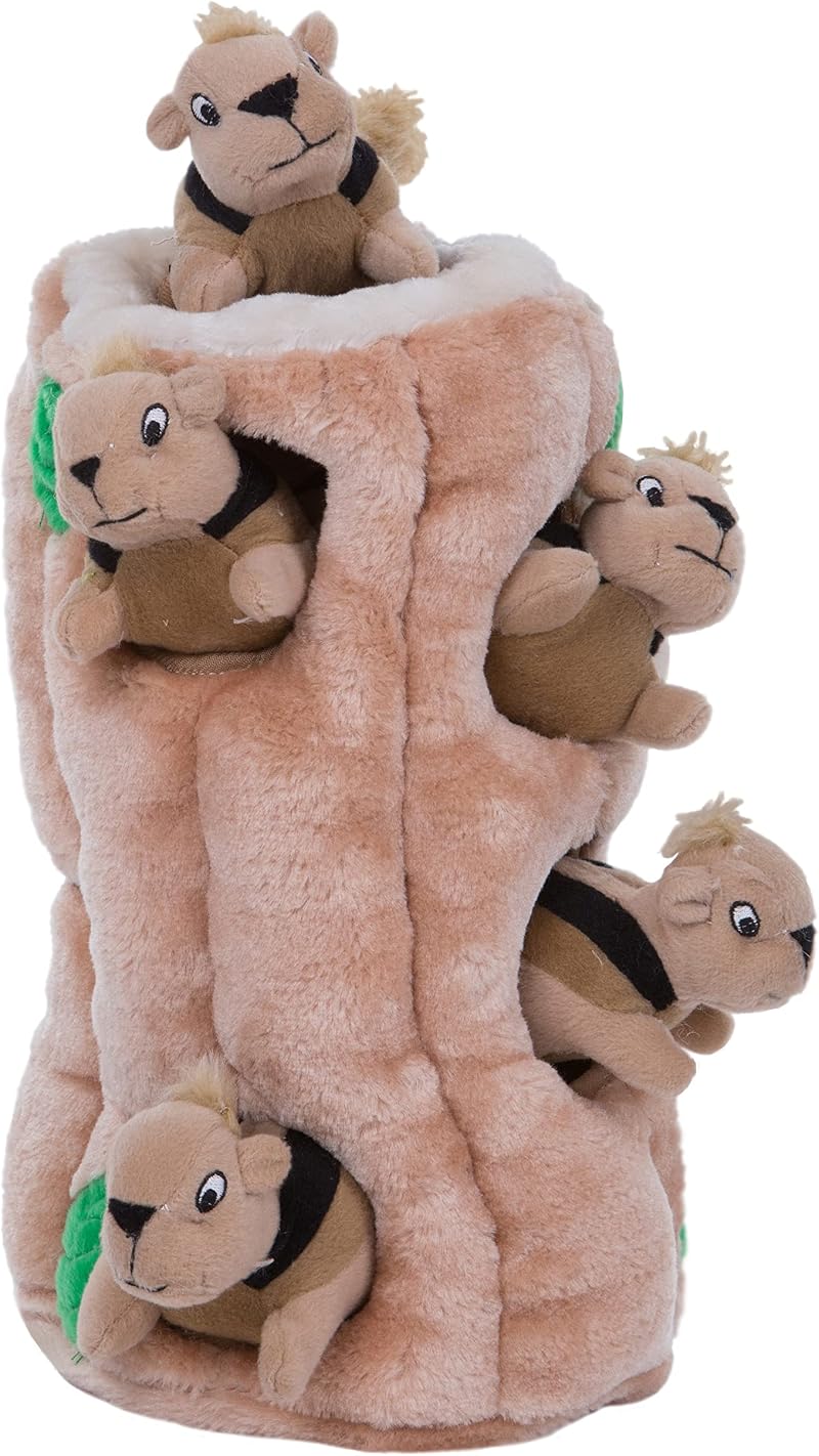 Outward Hound Squirrel Dog Toy Plush Hide & Seek XL Squeaky Toy