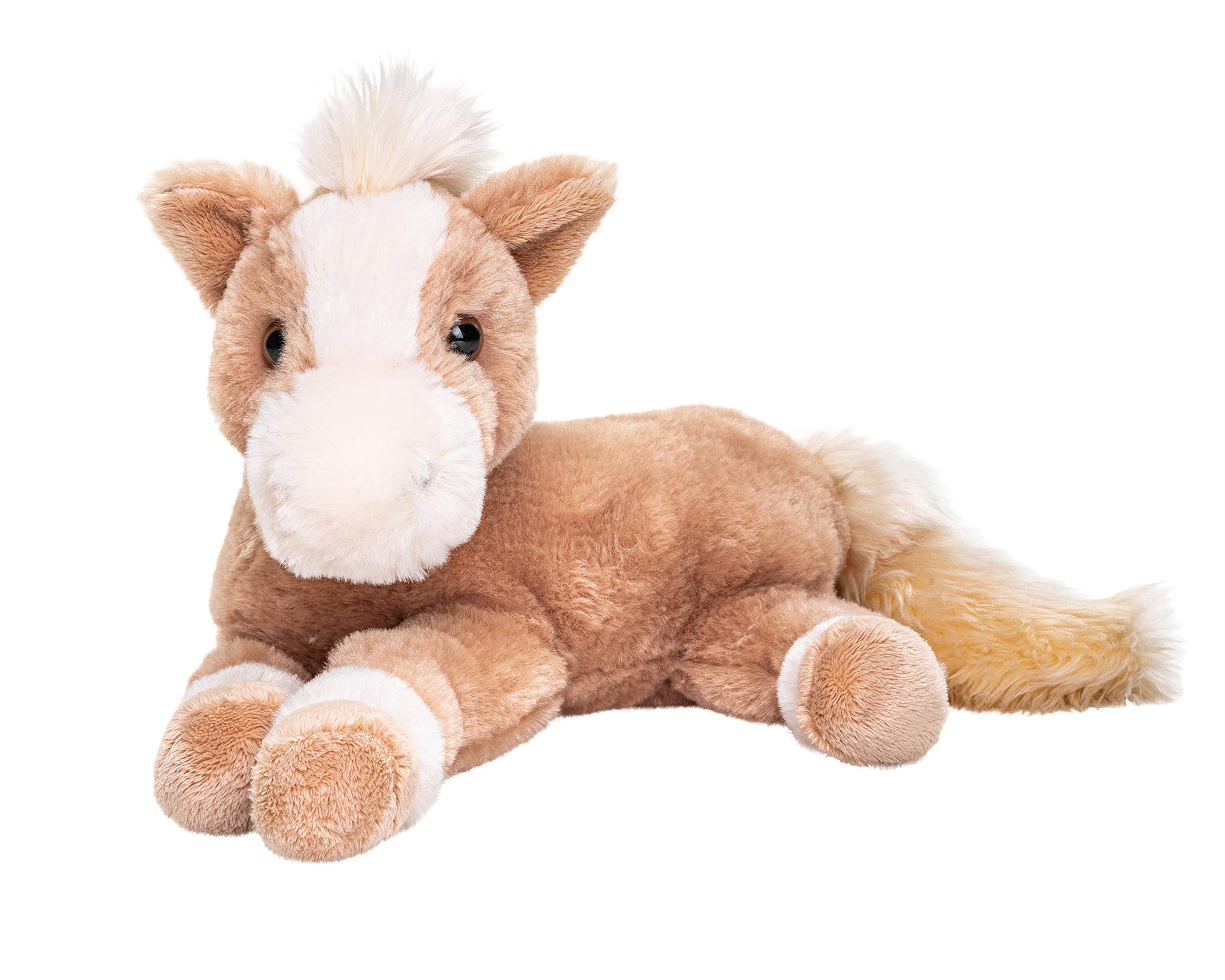Uni-Toys - Horse Light Brown, Lying Down - Super Soft - 28 cm (Length) - Plush Toy, Cuddly Toy