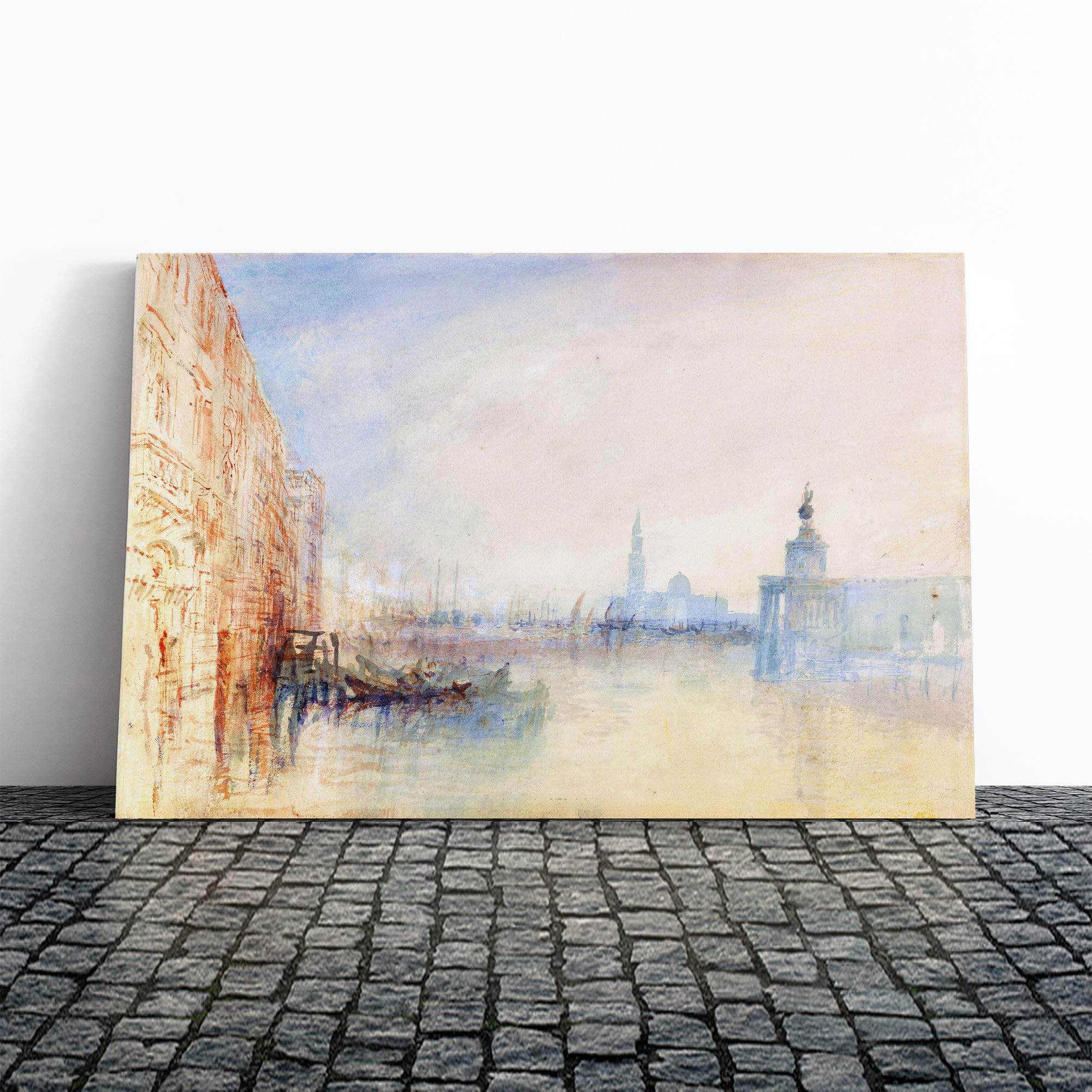 Joseph William Turner Venice The Mouth of The Grand Canal Canvas Print | Gallery Wrapped 30mm Frame Wall Art | 20x14 inches | Ready to Hang | Contemporary Picture | Living Room Bedroom Lounge Office