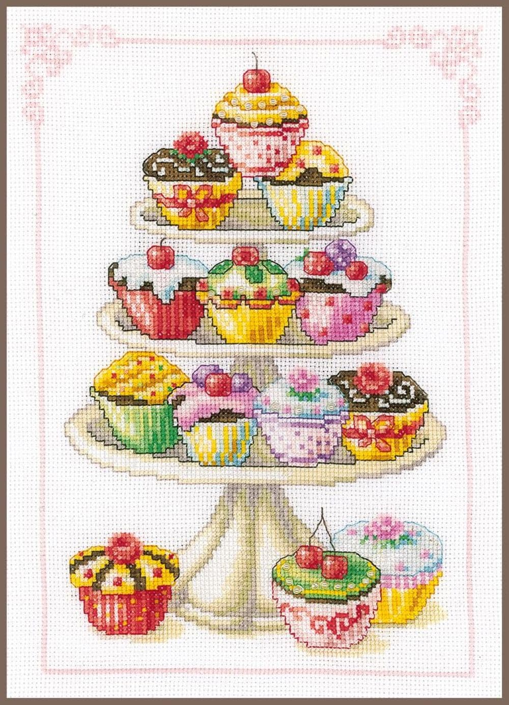 Vervaco Cupcake Anyone? Counted Cross Stitch Kit, Multi-Colour