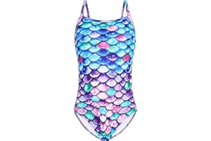 Snowheart Girls Swimsuit One Piece Sleeveless Bathing Suits Summer Beach Swimwear for 2-12 Years Old