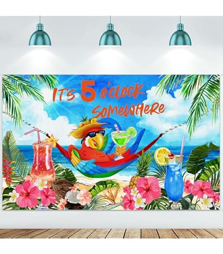 Tapis De Bar Humour "It's 5:00 Somewhere" - 30,5 X 45,7 Cm - Antidérapant, Absorbant, Facile à Nettoyer - Pour Comptoir De Cuisine Ou Bar - 11