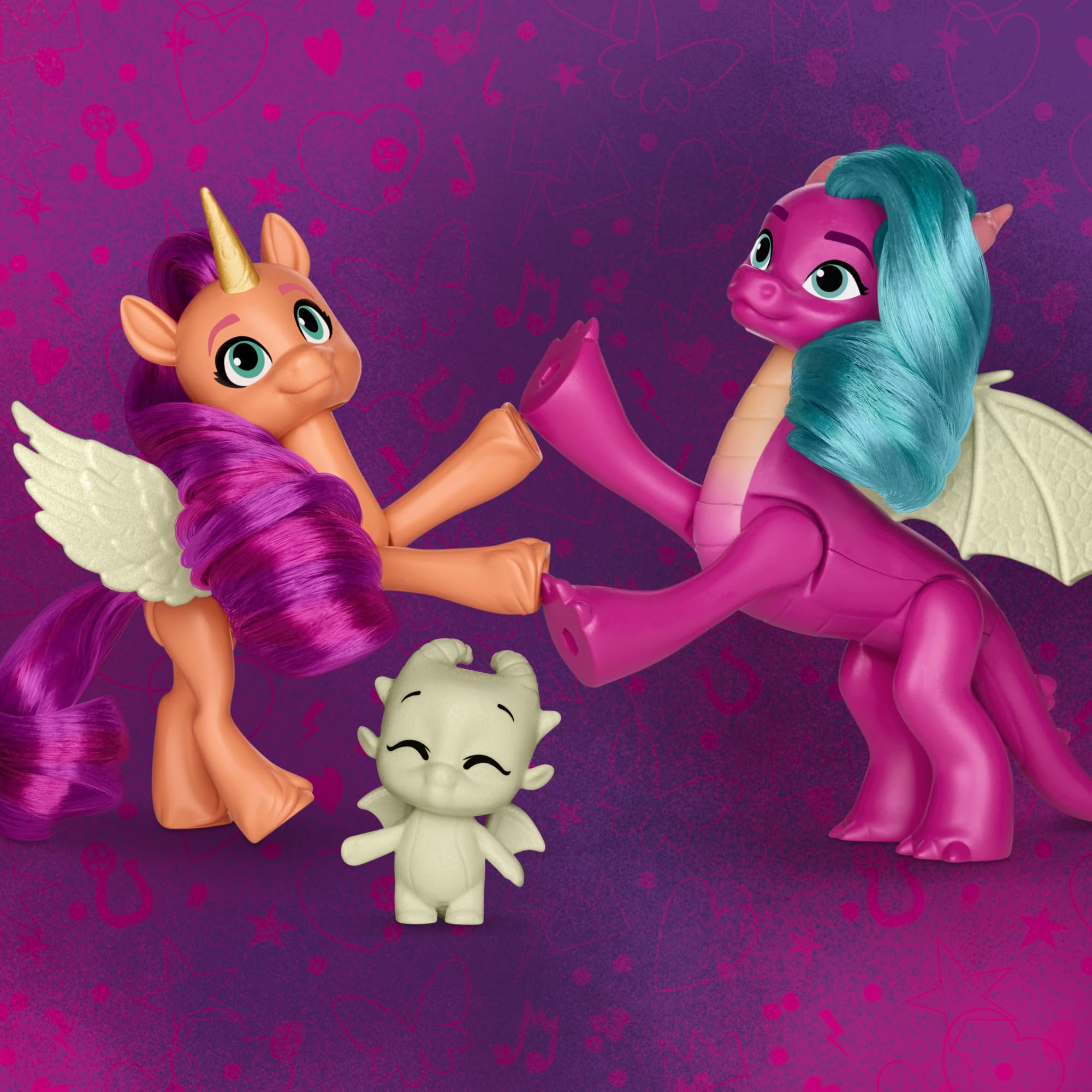 My Little Pony: Tell Your Tale Dragon Light Reveal, 3 Glow in The Dark Dolls, 3-Inch Scale Toys for Girls and Boys Ages 4+