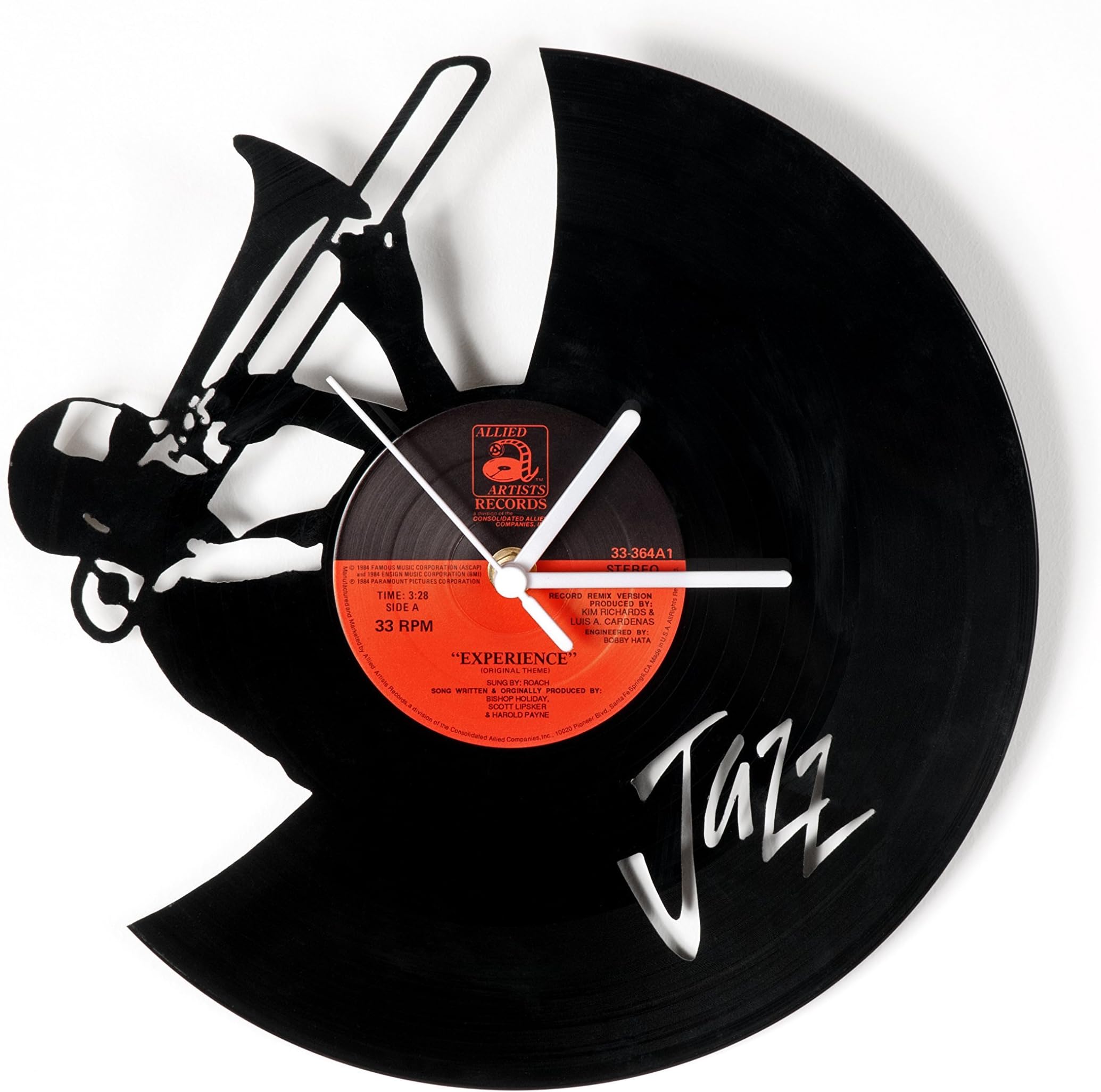 Vinyl clock Trombone
