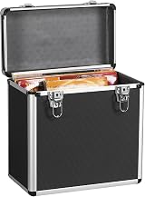Yaheetech 12 Inch LP Storage Case Vinyl Record Carrier Holds 50 Black view 2
