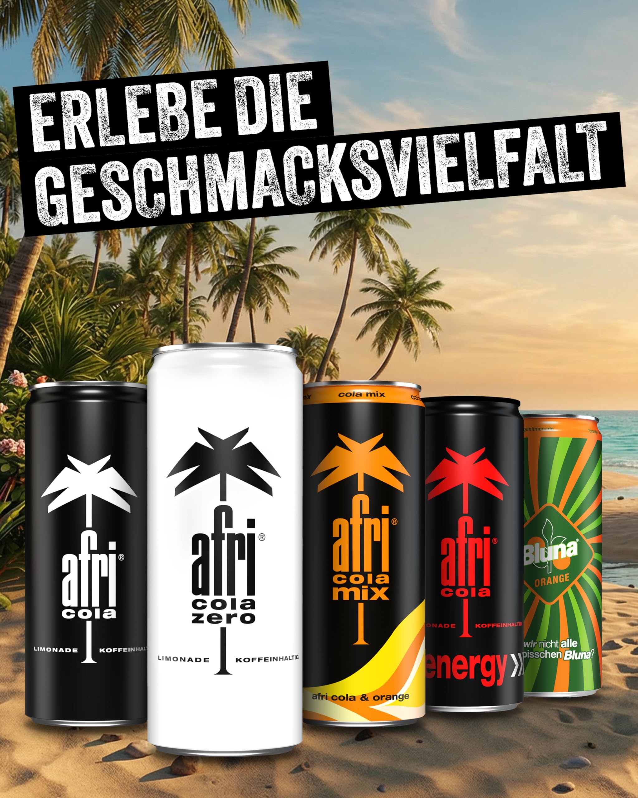afri cola Zero – Cola-Drink kalorienfrei 24 x 330 ml in der Dose – Kultgetränk ohne Zucker mit vollem afri-Geschmack – Koffeinhaltige Cola-Limonade mit Süßungsmitteln in praktischen Getränkedosen 7