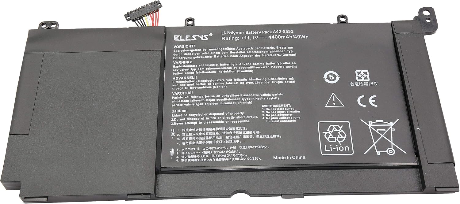 BLESYS B31N1336 A42-S551 C31-S551 battery Replacement for Laptop Battery ASUS VivoBook A551L A551LN R533L K551LN K551L R553L R553LF R553LN V551L S551 S551L S551LN S551LA S551LB Notebook battery - Image 5