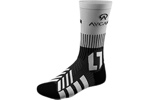 AYCANE Powerlight Mid Calf Hockey Skate Socks, Small Ice Hockey Socks, Lace Bite Protection, Moisture Wicking, Quick Drying