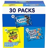 Nabisco Cookies &amp; Candy Variety Pack, 30 Snack Packs | SOUR PATCH KIDS Soft &amp; Chewy Gummy Candy, OREO Minis Cookies, CHIPS AHOY! Minis Cookies, Individually Wrapped