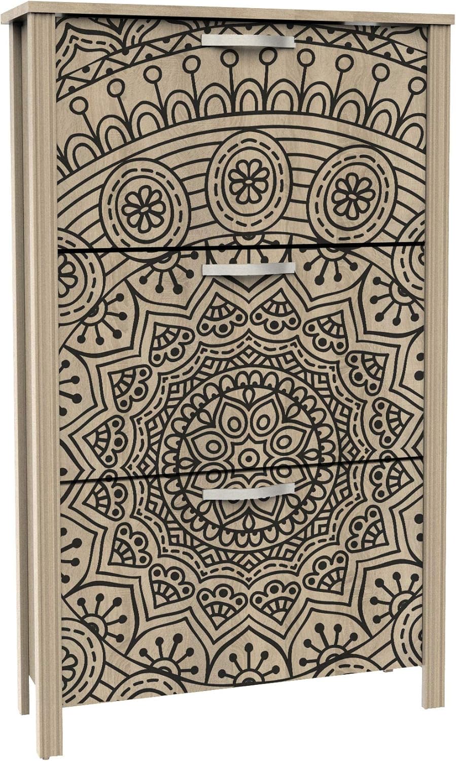 decorative shoe rack on Miroytenga 3 Traps Shoe Rack Mandala Style Boho Chic Ethnic 81 X 28 X 135 Cm Amazon Co Uk Kitchen Home