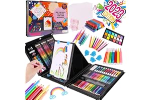 Alloytop 226 Pcs Art and Craft Supplies Colored Pencils - School Supplies Kit Painting Drawing Sketching Coloring Teens Girls Boys Kids Ages 6 7 8 9 10 11 12 Years Old with Oil Pastels Crayons