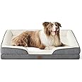 Bedsure Orthopedic Dog Bed for Large Dogs - Big Washable Dog Sofa Beds Large, Supportive Foam Pet Couch Bed with Removable Washable Cover, Waterproof Lining and Nonskid Bottom, Black Checks