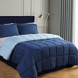 HIG 3 Piece Navy Duvet Set King 240x220 OEKO-TEX 10.5 Tog with Shams