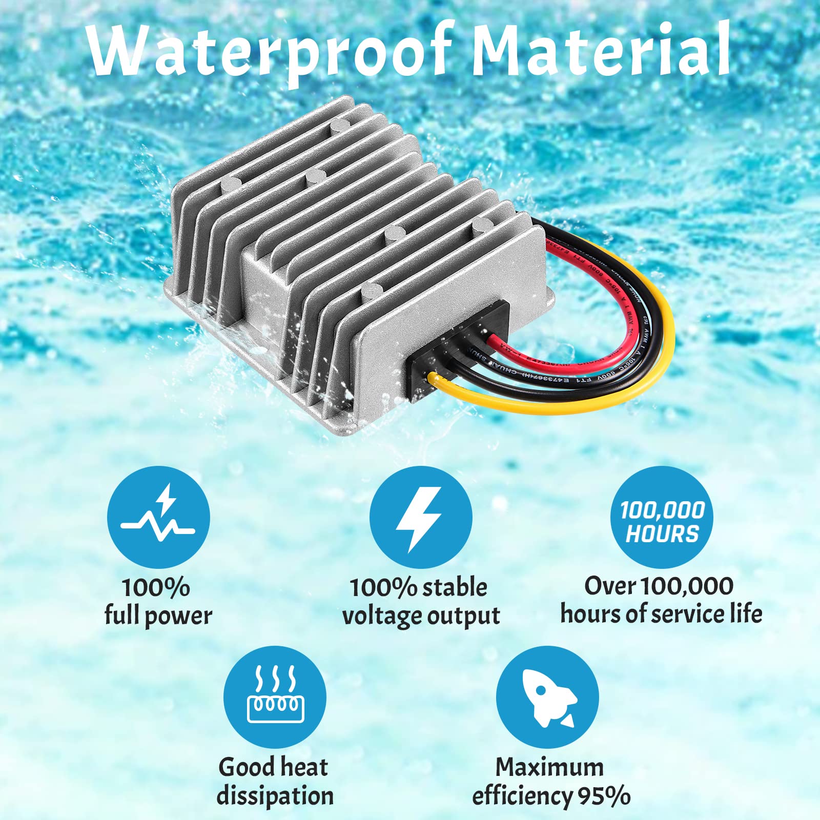 Produktbild von 12V Auf 48V Step-Up Spannungswandler 20A 1000W – DC-DC Boost-Modul Für 48VDC