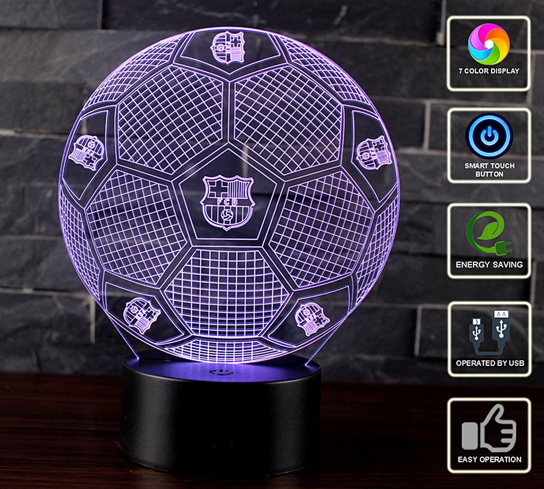Ray-Velocity 3D Illusion Night Light LED Desk Table Lamp 7 Color Touch Lamp Art Sculpture Lights Birthday Gift for Kids Bedroom Decor (A9)