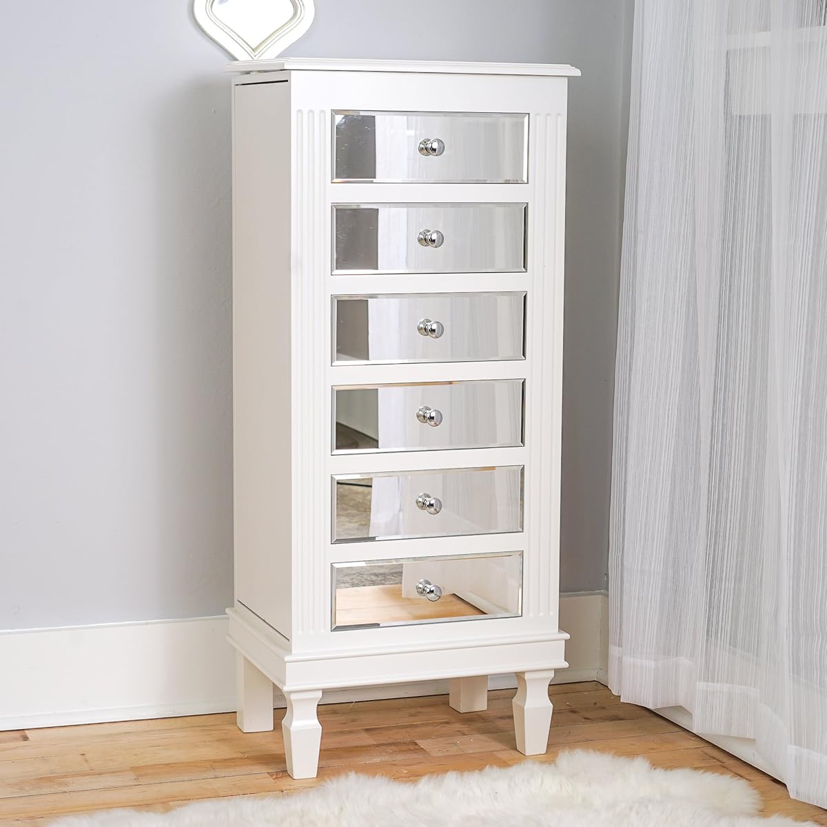 Hives and Honey Hives & Honey Ava Jewelry Armoire, White