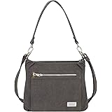 Travelon Anti-Theft Heritage Hobo Bag, Pewter, 11.5 X 9.5 X 3