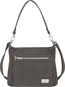 Travelon Anti-Theft Heritage Hobo Bag, Pewter, 11.5 X 9.5 X 3