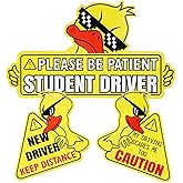 SINGARO New Driver Magnet for Car, 3pcs Cute Duck Car Magnets Student Driver Sign,Car Bumper Student Driver Reflective Sign,Car Exterior Accessories