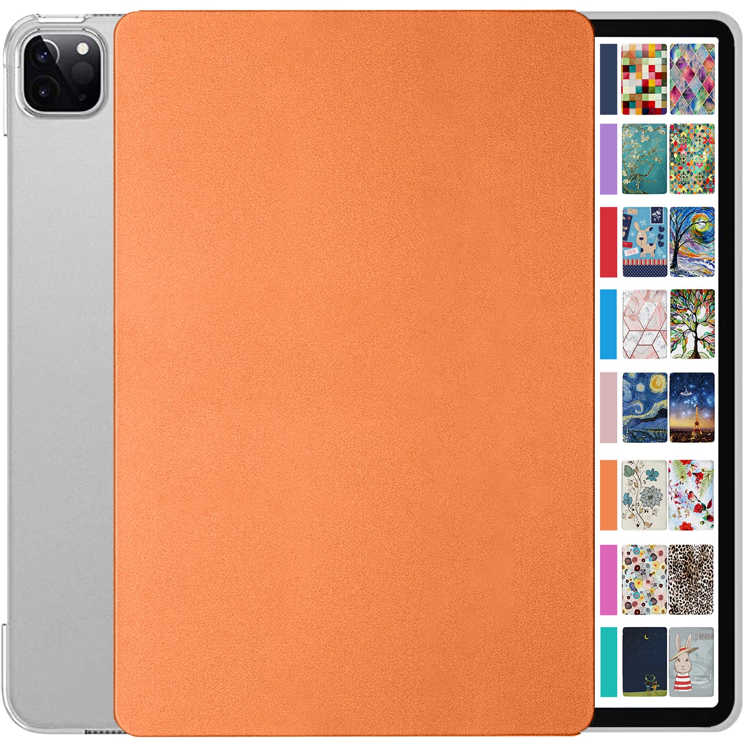 DuraSafe Cases for iPad Pro 12.9 6th 5th 4th Gen Case A2436 MHNF3B/A MHNG3B/A MNXR3B/A MNXT3B/A A2378 MHNF3B/A MHNG3B/A A2229 MY2H2B/A A2461 MHNH3B/A MHNJ3B/A MHNL3B/A A2764 - Orange