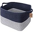 Goodpick Cube Storage Bins - Shelf Baskets for Storage Towel Book Cloth Storage Bins for Office Woven Basket for Shelves Baby Laundry Basket Toys storage Basket Closet Storage Basket 13''x10''x 9''