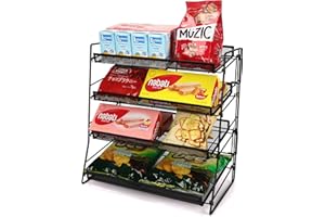Liaakrr Candy Display Rack, Mesh Snack Display Rack for Countertop, Kitchen and Stores