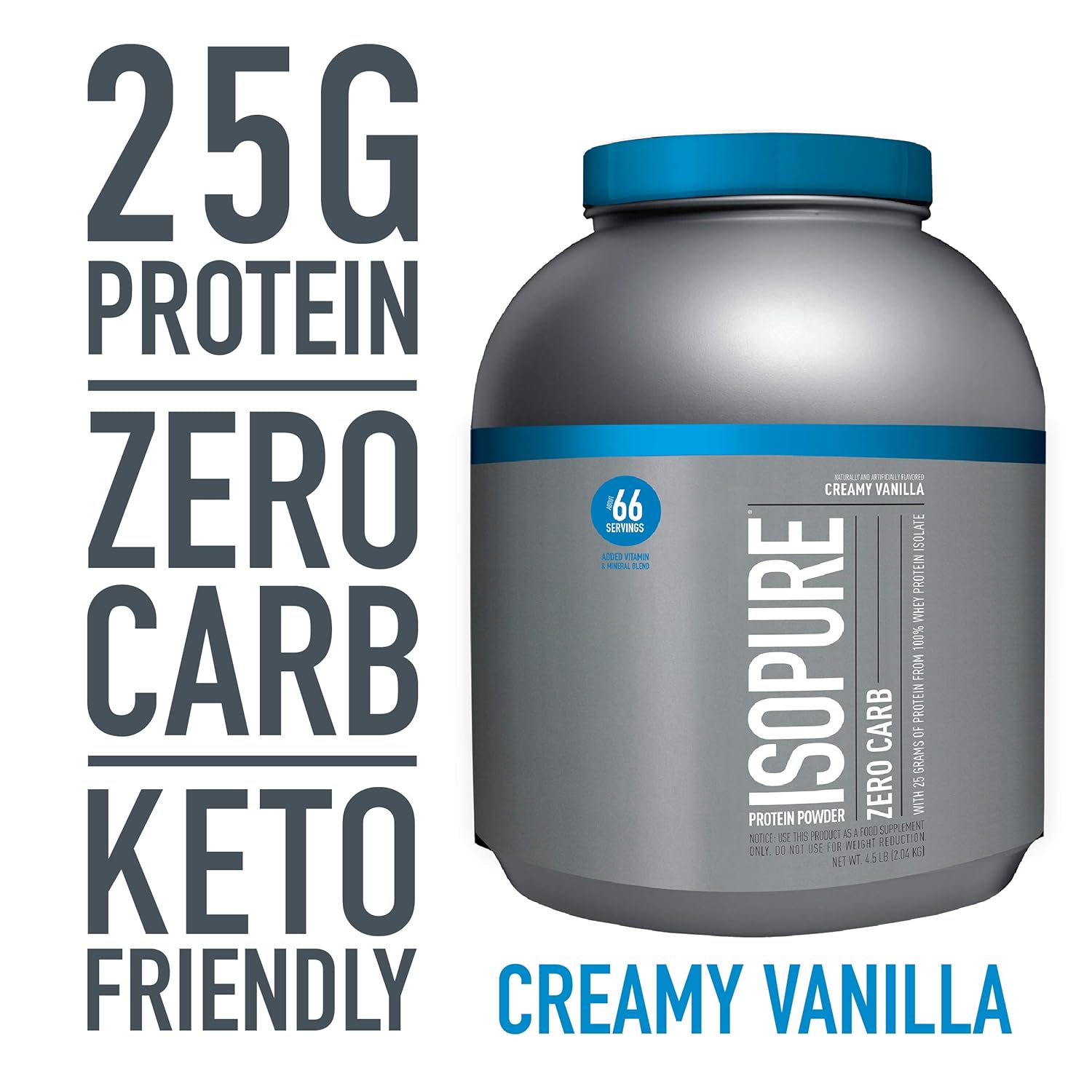 Isopure Zero Carb Protein Powder, 100 Whey Protein Isolate, Flavor