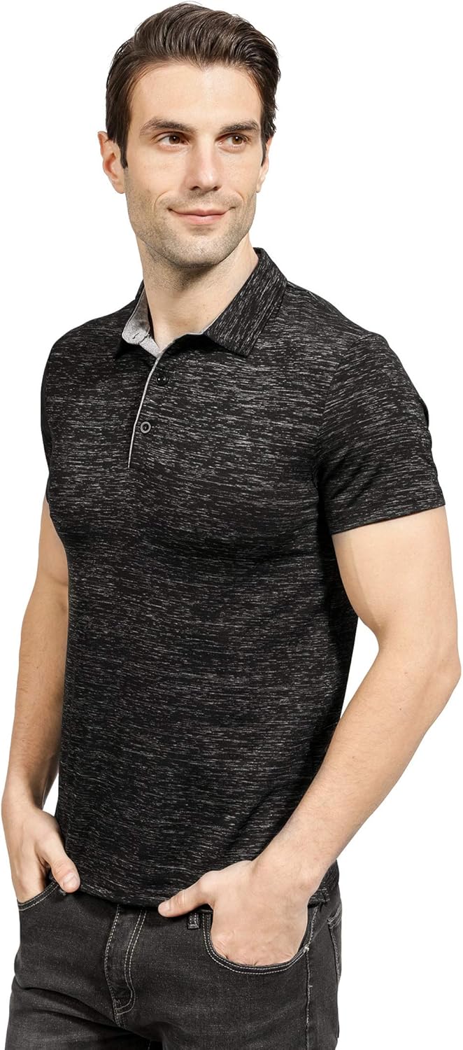 WULFUL Men’s Polo Shirt Short Sleeve Quick Dry Golf Shirt Athletic T-Shirts: Clothing