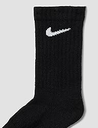 Nike Kids' Crew 6-Pack Performance Socks, Black, 5