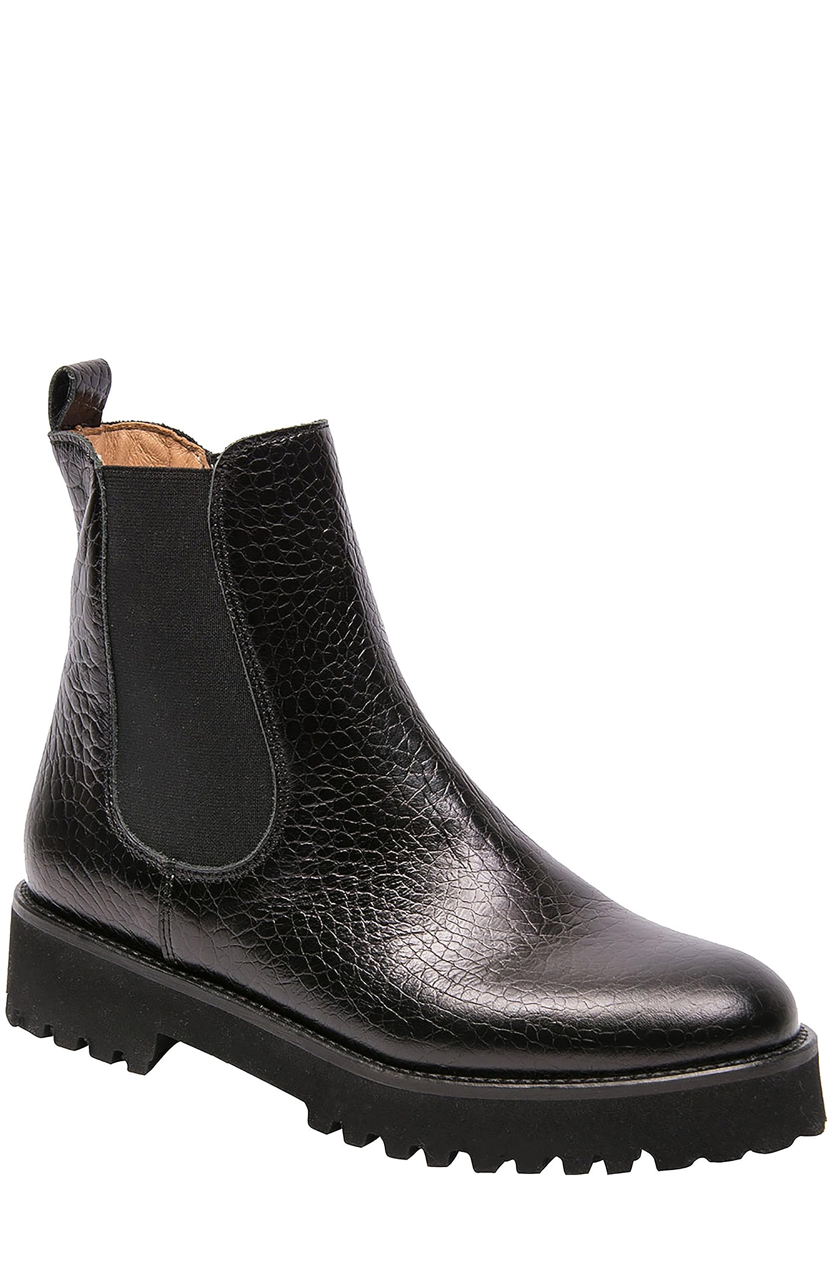 Photo 1 of André Assous Peggy Chelsea Bootie, Black/Croc, Size 8.5