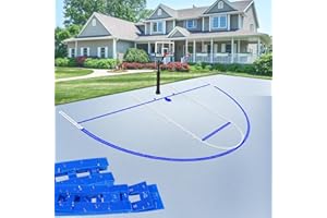 FRAMEFIRM Heavy-Duty Basketball Court Marking Kit – Thick Reusable Plastic, Regulation Key & 3-Point Lines, Works on Concrete/Driveway/Asphalt – Weatherproof, Easy DIY Setup