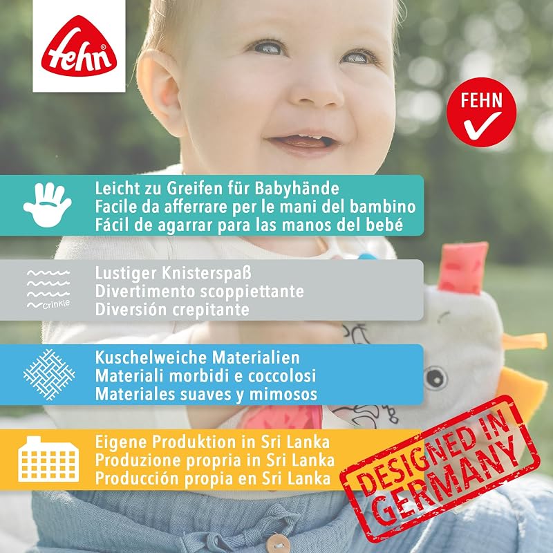 Crepitar de estrela-do-mar - Brinquedo sonoro para agarrar, ouvir e produzir sons - estimula os sentidos e as capacidades motoras do bebé - o companheiro para bebés e crianças pequenas desde o nascimento — foto 5 de 5