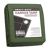 CARTMAN Finished Size 7x9 Feet Canvas Tarp with