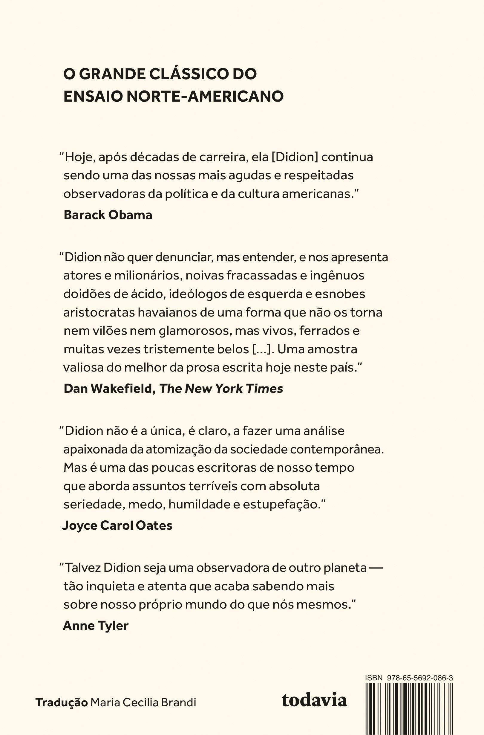 Livro 'Rastejando até Belém' Joan Didion