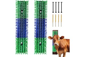 SAYUTIE Livestock Scratch Brush With 8 Screws，Animal Back Scratching Brush for Cow,Cattle,Sheep, Horses,Pigs，Massage Grooming Tool(Green, 2pcs)