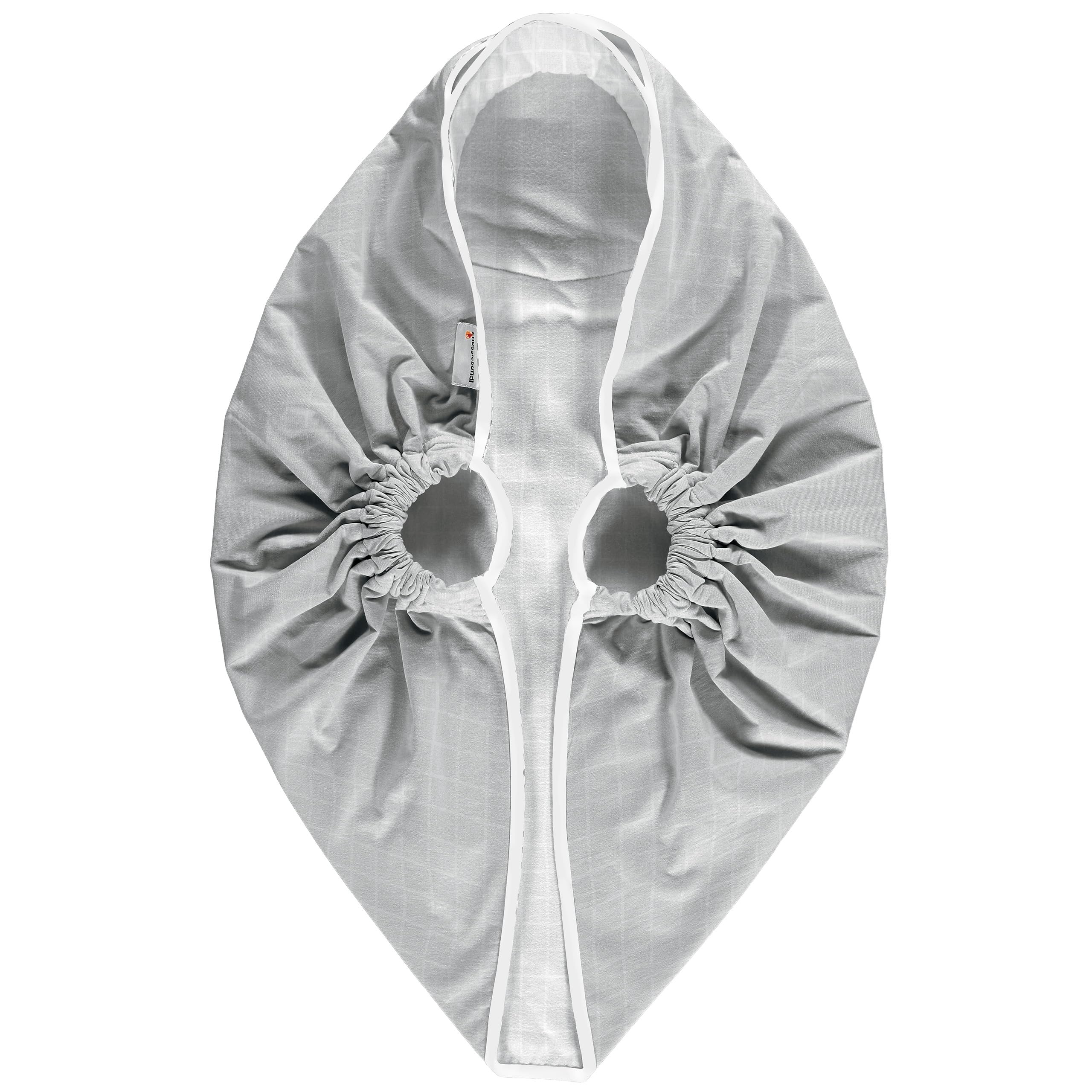 Snugglebundl Cotton Baby Blanket with Handles - Car Seat & Travel Support - 0-18 Months - Haze