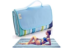 FashionLive Beach Blanket Extra Large Picnic Blankets Sandproof Waterproof Outdoor Indoor Blanket Lightweight Handy Mat Portable Beach Mat for Camping Hiking Travel Park Grass