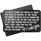 Anniversary Card for Husband, Engraved Aluminum Gift for 10th Anniversary, Husband from Wife, Long Distance Relationship Gift