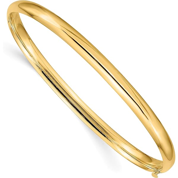 Amazon.com: IceCarats 14K Solid Yellow Gold 4.7mm Hinged