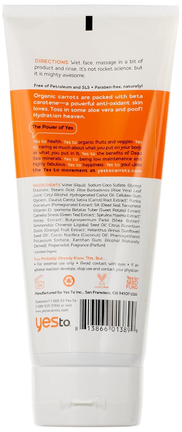 yes to carrots face wash