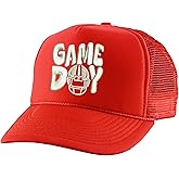 Game Day Hat Football Vibes Sport Fan Trucker Hat Embroidered Mesh Snapback