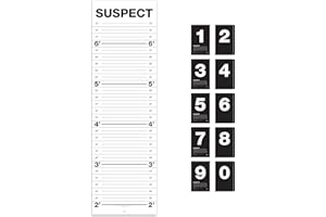 Suck UK | Mugshot Height Chart | Photo Backdrop & Growth Chart for Kids | Adult Party Props Or Playroom Wall Decor | Funny Posters & Height Chart for Kids | Mugshot Wall Hanging for Kids Room Decor