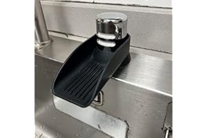 NLDSDSPH 1-Pack Dishwasher Air Gap ​Cover Water Ramp Silicone Splash ​Guard, 4° Overflow Spout Extender for Dishwasher,Universal Accessory for Dishwasher Air Gap,Replacement Dishwasher Air Gap(1Black)