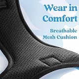 rabbitgoo Dog Harness Medium Front Back Clip Reflective Sky Blue M view 5