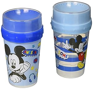Disney Mickey Mouse 2 Piece 360 Toddler Drinking Cup with So Cool Prints