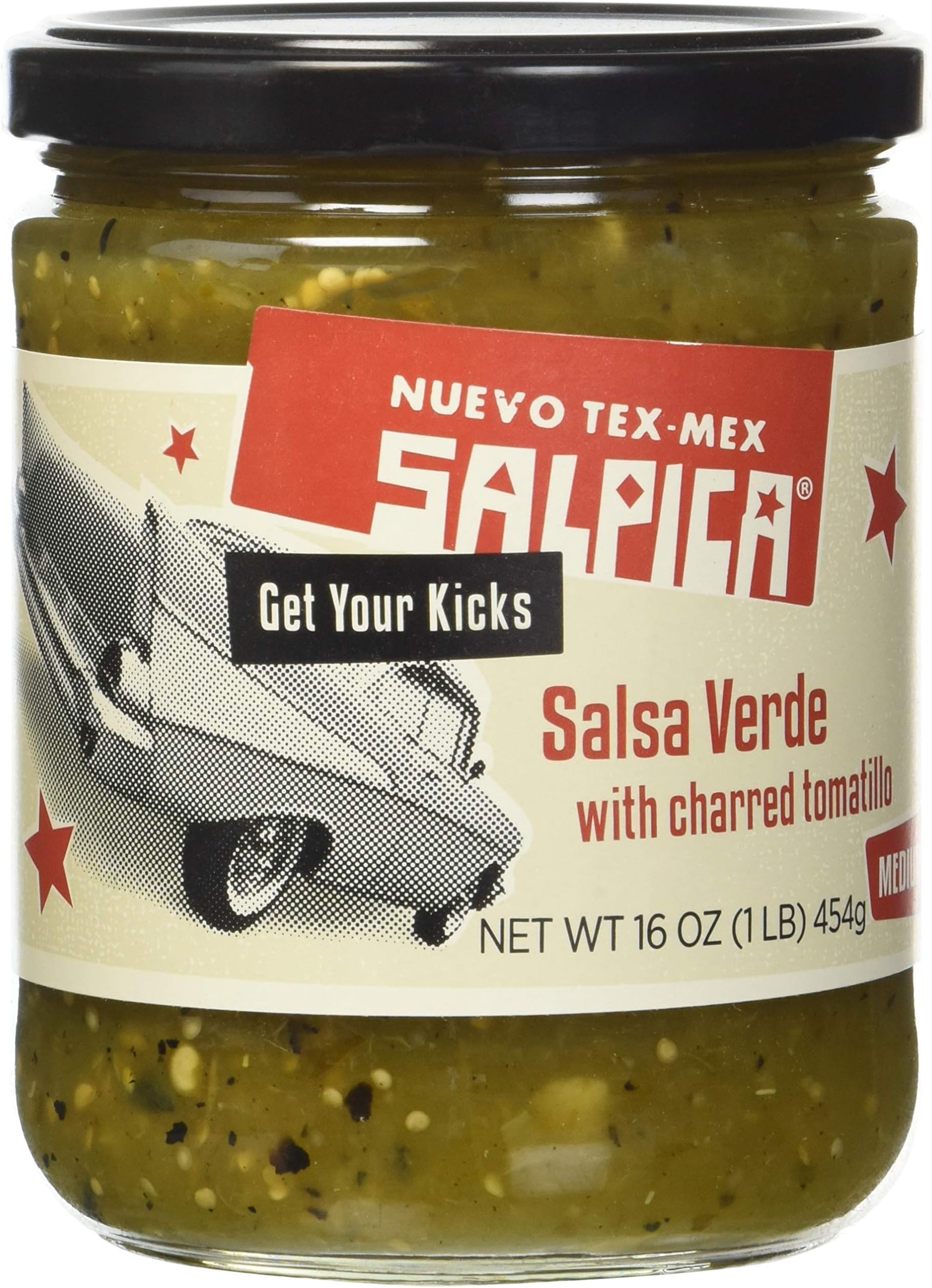 Salpica Salsa Verde with Charred Tomatillo, 16 Ounce - 6 per case.