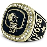 Express Medals 2026 Champion Basketball Trophy Ring in Sizes 6 to 11 with Award Display Stand Trophies Rings Trophies Team champions tournament medals medal