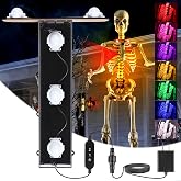 Hiboom 12 Ft Skeleton Lighting Kit (Not Included Skeleton), 3 Modes and 7 Colors, USB Powered, Waterproof, Giant Skeletons LED Light for Halloween Yard Large Skeletal Decor